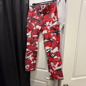 Almost Famous Red Camouflage Boyfriend Jeans